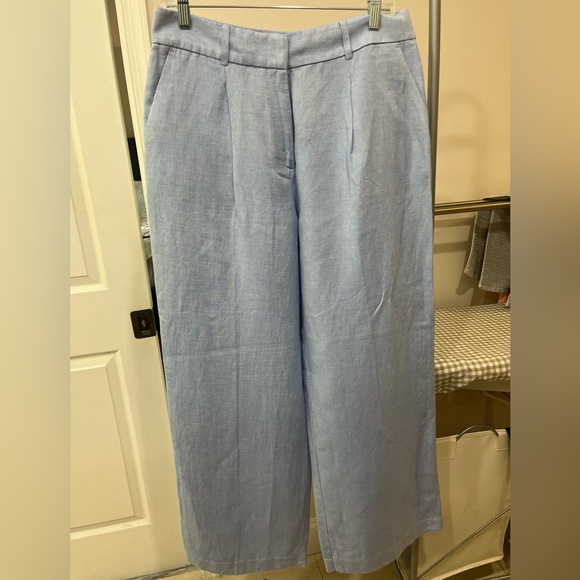 LOFT Pants - LOFT Peyton wide leg. Sky Blue Linen Trousers. Linen blend. Never used. No tag.